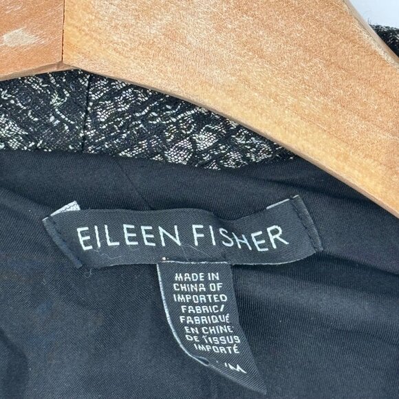 Eileen Fisher Faceted Organic Cotton Blend open Jacquard Coat jacket size medium - Picture 3 of 13